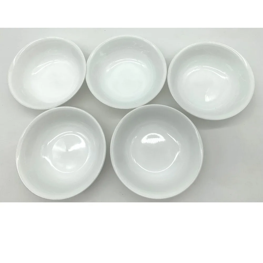 Corelle Cereal Bowls Set of 5 White Brown Woodland Brown Floral Vitrelle Glass